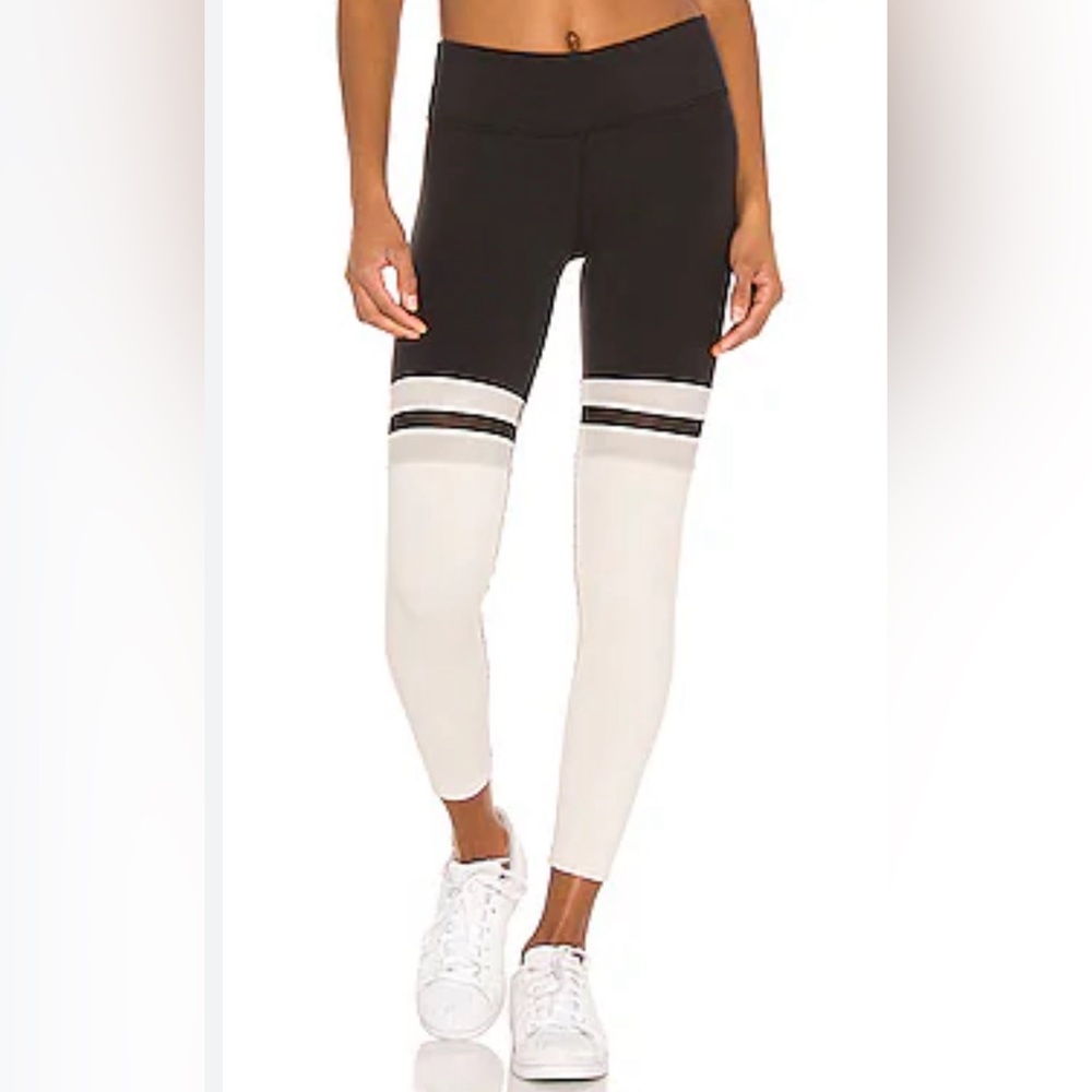Alo 7/8 Player Legging (Black/White Mesh)